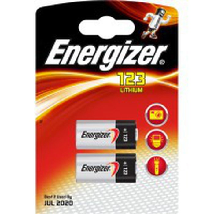 Energizer Pila de Litio Foto CR123 3V Blíster de 2 Unidades