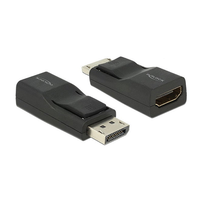 DeLOCK Adaptador DisplayPort 1.2 Macho a HDMI Hembra 4K Negro DeLOCK Adaptador DisplayPort 1.2 Macho a HDMI Hembra 4K Negro