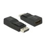 DeLOCK Adaptador DisplayPort 1.2 Macho a HDMI Hembra 4K Negro