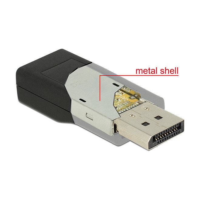 DeLOCK Adaptador DisplayPort 1.2 Macho a HDMI Hembra 4K Negro DeLOCK Adaptador DisplayPort 1.2 Macho a HDMI Hembra 4K Negro
