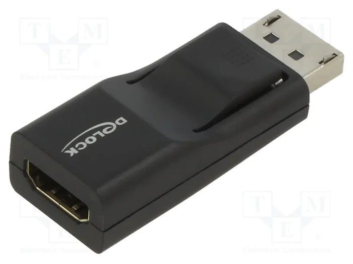 DeLOCK Adaptador DisplayPort 1.2 a HDMI 4K Pasivo Negro