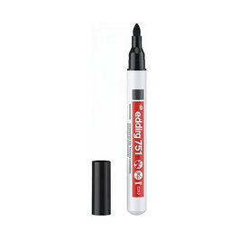 Edding 751 Paint Marker Negro - Rotulador de Pintura Permanente, Punta 1-2 mm, Paquete 10 unidades (4-751001)