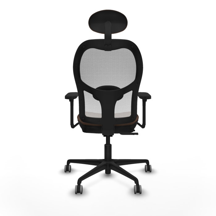 PIQUERAS Y CRESPO Silla de oficina Jorquera con mecanismo Sincro/Traslack, Marrón y Blanco PIQUERAS Y CRESPO Silla de oficina Jorquera con mecanismo Sincro/Traslack, Marrón y Blanco