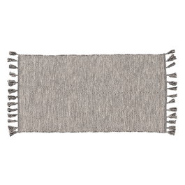 Alfombra Gris Poliester-Algodón 80 X 150 cm