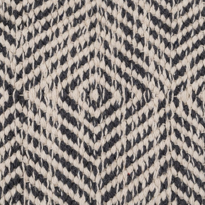 Alfombra Gris Poliester-Algodón 80 X 150 cm
