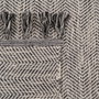 Alfombra Gris Poliester-Algodón 80 X 150 cm