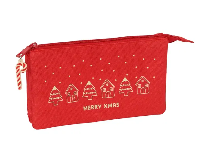 Safta Portatodo Triple Merry Xmas con 3 Cremalleras Safta Portatodo Triple Merry Xmas con 3 Cremalleras