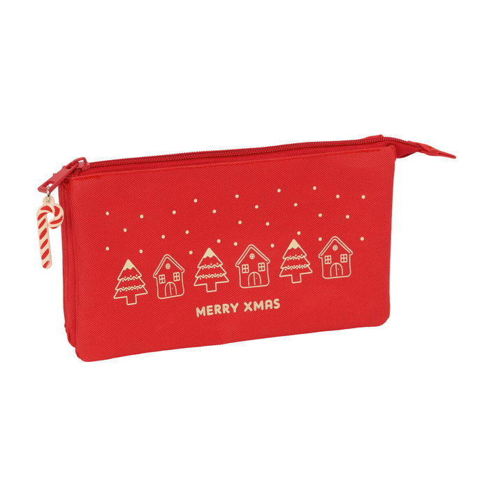 Safta Portatodo Triple Merry Xmas con 3 Cremalleras Safta Portatodo Triple Merry Xmas con 3 Cremalleras