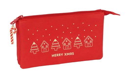 Safta Portatodo Triple Merry Xmas con 3 Cremalleras