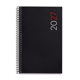MIQUELRIUS Agenda Anual 2027 Basic City Espiral Negro
