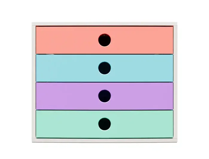 Exacompta Filibox Candy Tidy Fichero de 4 cajones colores surtidos