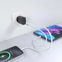 AISENS Cargador GaN 20W con USB-C PD3.0 y USB-A QC3.0, Negro