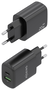 Aisens Cargador GaN 20W con USB-C PD 3.0 y USB-A QC 3.0 - Negro