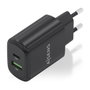 Aisens Cargador GaN 20W con USB-C PD 3.0 y USB-A QC 3.0 - Negro