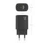 Aisens Cargador GaN 20W con USB-C PD 3.0 y USB-A QC 3.0 - Negro