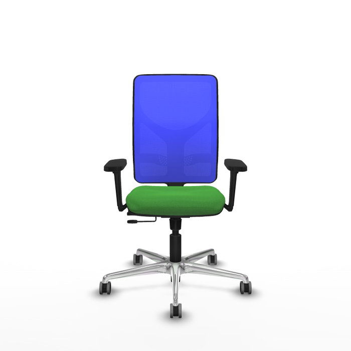 PIQUERAS Y CRESPO Silla de oficina Motilla con mecanismo Sincro/Traslack, Verde y Azul