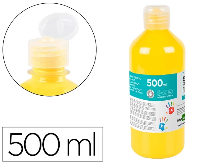 Liderpapel Pintura de dedos Amarillo 500 ml Liderpapel Pintura de dedos Amarillo 500 ml
