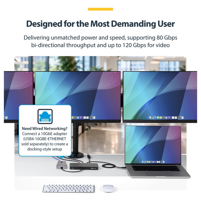 StarTech.com 1USB3-NVME-DOCK Dock adaptador USB-C/USB-A a M.2 NVMe Negro