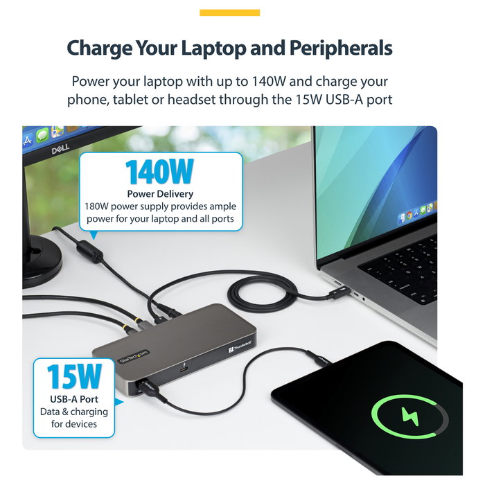 StarTech.com 1USB3-NVME-DOCK Dock adaptador USB-C/USB-A a M.2 NVMe Negro