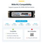 StarTech.com 1USB3-NVME-DOCK Dock adaptador USB-C/USB-A a M.2 NVMe Negro