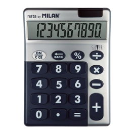 Milan Calculadora de sobremesa Silver 10 dígitos azul