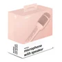 Celly KIDSFESTIVAL2PK - Micrófono para Karaoke Inalámbrico con Altavoz Integrado, Rosa, Conexión 3.5mm/USB/TF, Batería Recargable, Control de Música