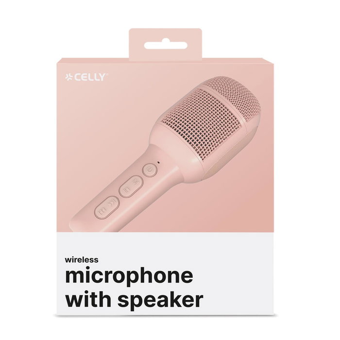 Celly Micrófono para Karaoke Rosa Kidsfestival2pk Micrófono para Niños Juguete