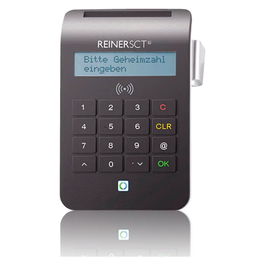 ReinerSCT cyberJack RFID komfort - Lector de tarjetas con interfaz USB 2.0, color negro, certificaciones TUV y BSI, rango de temperatura 0 - 50 °C