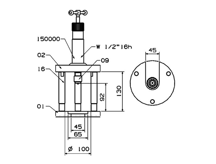 Extractor Rotulas Hidráulico Camion 40X45