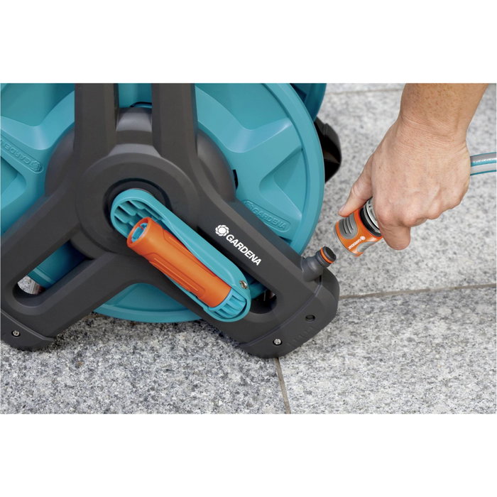 GARDENA Enrollador de manguera Classic 50 Gris/Turquesa