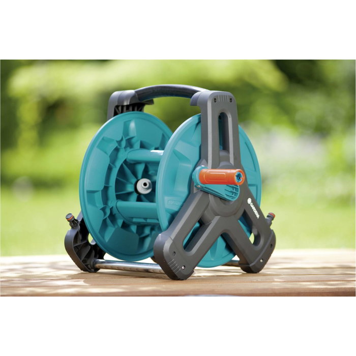 GARDENA Enrollador de manguera Classic 50 Gris/Turquesa