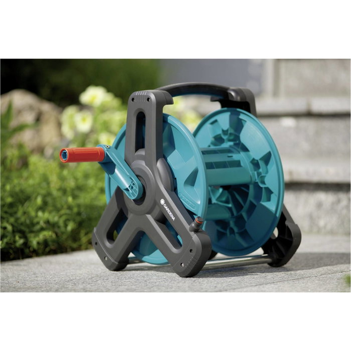 GARDENA Enrollador de manguera Classic 50 Gris/Turquesa