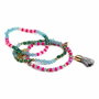 Inca Pulsera triple de bolitas de colores con abalorios