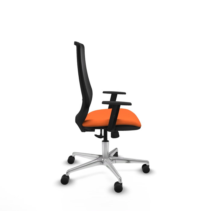 PIQUERAS Y CRESPO Silla de oficina Mardos con mecanismo Sincro, Tela Naranja y Malla Negro PIQUERAS Y CRESPO Silla de oficina Mardos con mecanismo Sincro, Tela Naranja y Malla Negro