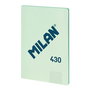 Milán Cuaderno Colección 430 since 1918 A4 Encolado Verde Tapa Flexible 48 Hojas Cuadriculadas 5x5mm Papel 95gr Microperforado Made in Spain