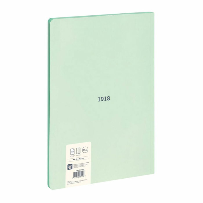 Milán Cuaderno A4 Encolado Cuadriculado Verde 48 Hojas