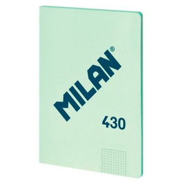 Milán Cuaderno A4 Encolado Cuadriculado Verde 48 Hojas