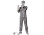 Disfraz Preso Hombre Adulto Blanco y Negro M-L