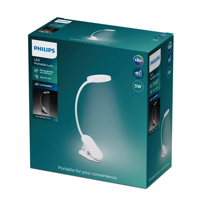 Philips Forys Clip DSK206 Lámpara Portátil 5W Blanca