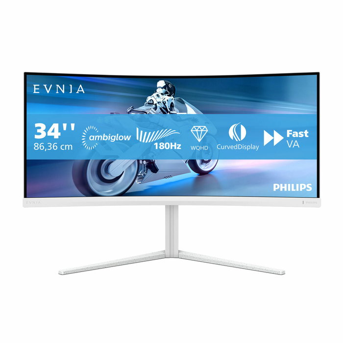 Philips Monitor Evnia 34M2C5501A Curvo 34 Pulgadas WQHD 180 Hz Blanco Philips Monitor Evnia 34M2C5501A Curvo 34 Pulgadas WQHD 180 Hz Blanco