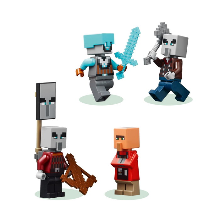 LEGO Minecraft El Puesto de Avanzada de los Saqueadores y el Devastador