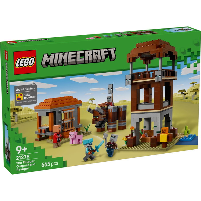 LEGO Minecraft El Puesto de Avanzada de los Saqueadores y el Devastador