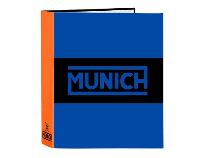 Safta Carpeta de 4 Anillas Munich Submarine Lomo Ancho Azul Eléctrico
