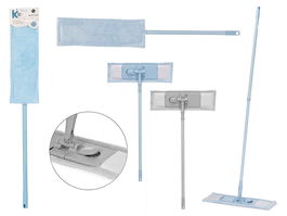 Arte Regal Mopa Paño Palo Extensible Azul Gris 90x6x14 cm (Set de 12)