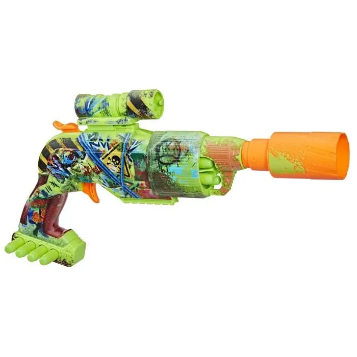 Nerf Taladro zombi Lanzador de dardos con cilindro giratorio a partir de 8 años AAAOU09598