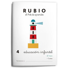 RUBIO Cuaderno A5 Educación Infantil Nº 4 - El Mar (+3 años)