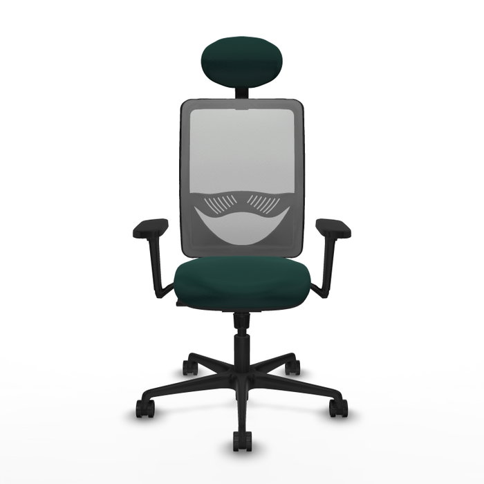 PIQUERAS Y CRESPO Silla de oficina Zulema con mecanismo Sincro, Verde botella y Gris PIQUERAS Y CRESPO Silla de oficina Zulema con mecanismo Sincro, Verde botella y Gris