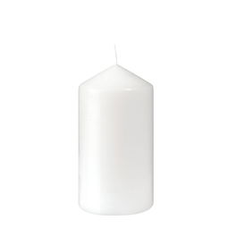 Duni Pilar de Vela Blanca, Diámetro 8 cm, Alto 15 cm, Pack de 10 Unidades