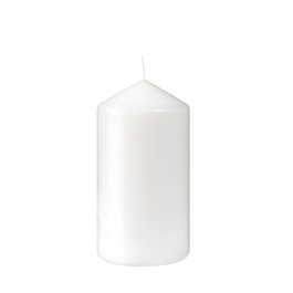 Duni Vela Pilar Blanca de 15 cm de Alto y 8 cm de Diámetro, Pack de 10 Unidades