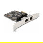 DeLOCK Tarjeta de Red PCI Express 2 Puertos Gigabit LAN RTL8111, Plata, para PC